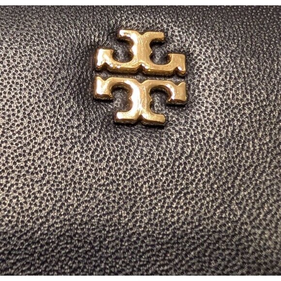 Tory Burch Black Leather Saffiano Emerson Small Keychain Zip Around Wallet - Picture 3 of 7